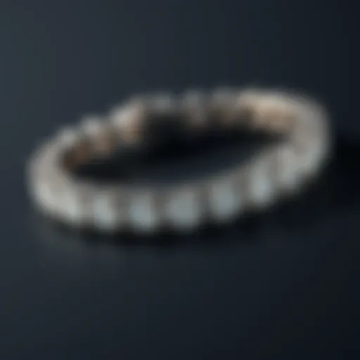 Elegant Prong Setting Design Elegant design of a diamond tennis bracelet showcasing prong settings