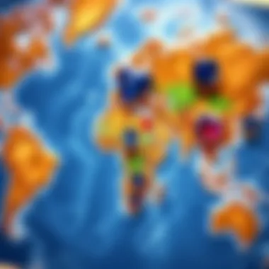 A map highlighting geographical sources of sapphires around the world