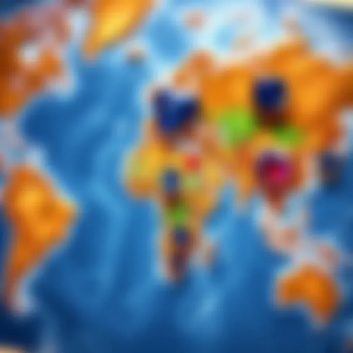 A map highlighting geographical sources of sapphires around the world