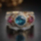 An exquisite three caret ring showcasing a vibrant gemstone