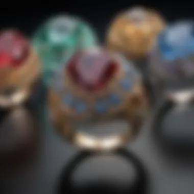 A detailed examination of various gemstones used in vintage rings, highlighting their unique properties