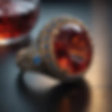 Renowned Gemstone Ring from a Prominent Historical Figure A renowned gemstone ring from a prominent historical figure, highlighting its cultural significance