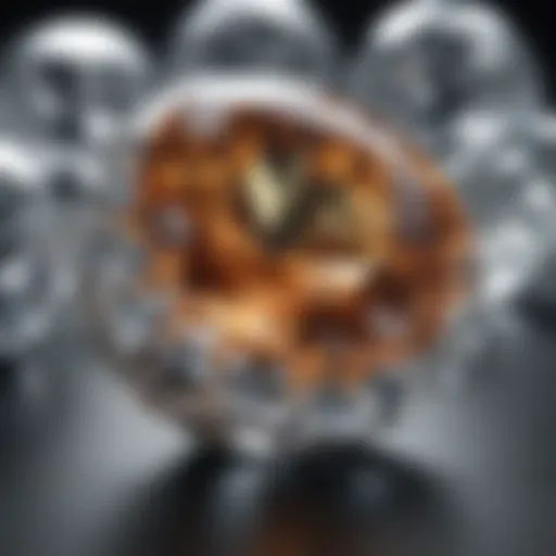 A close-up of diamonds showcasing their brilliance and clarity