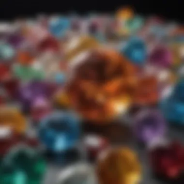 Cultural Significance and Metaphysical Properties An artistic representation of gemstones and their metaphysical properties, illustrating the cultural significance they hold.