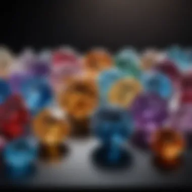 Alluring Collection of New York Gemstones A vibrant collection of gemstones displayed in an elegant setting, symbolizing their allure and value.