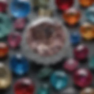 The Exquisite Beauty of Gemstones in Natural Light A collection of gemstones under soft lighting, highlighting their natural beauty.