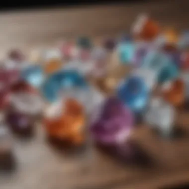 A Collection of Beginner Crystals Various beginner crystals displayed on a wooden surface.