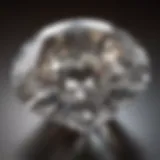 Close-up of a high-quality loose diamond reflecting light