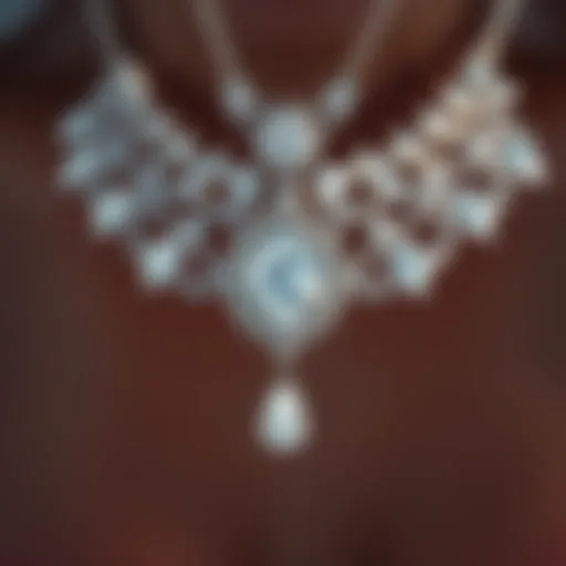 Intricate Design of Diamond Necklace Exquisite diamond necklace showcasing intricate design