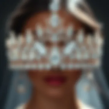 Luxury diamond tiara embellished with precious gems