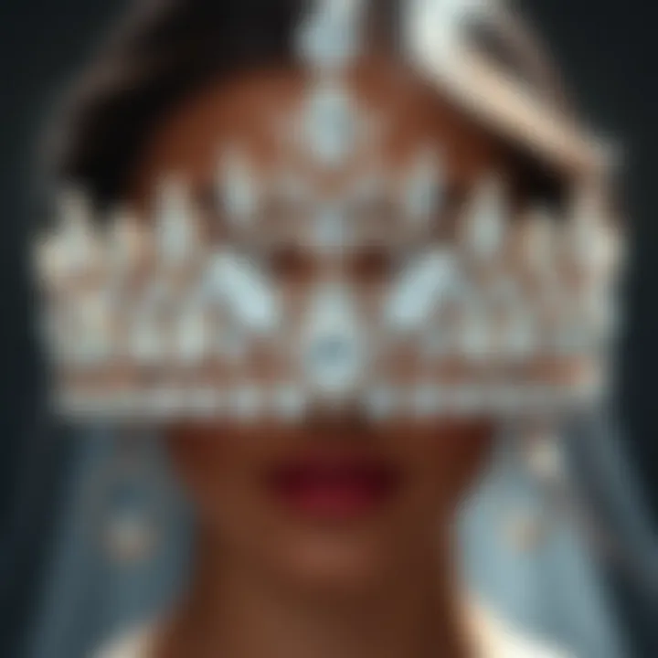 Luxury diamond tiara embellished with precious gems