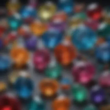 Cultural Significance of Gemstones A vibrant, artistic depiction of the cultural significance of gemstones across different societies