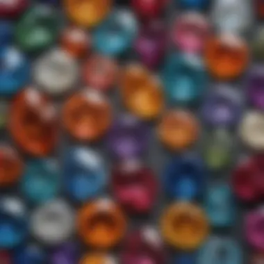 Variety of Gemstones A close-up view of various gemstones showcasing their unique colors and textures