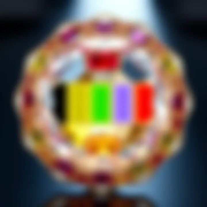 Chart illustrating the importance of color in gemstone valuation