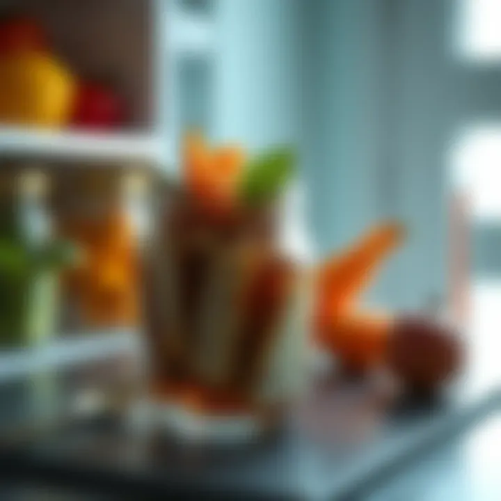 Food Preservation and Temperature Fluctuations Visual representation of food safety in varying temperature conditions