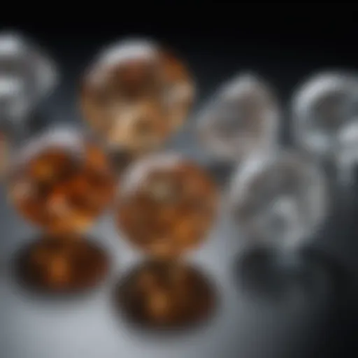 Visual comparison of lab-grown and earth-mined diamonds