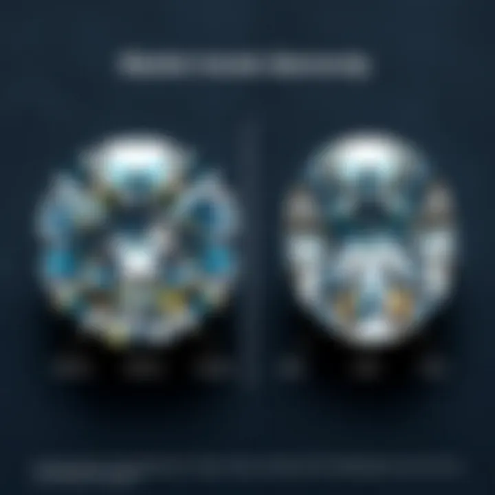 Market trends graph for round and oval diamonds