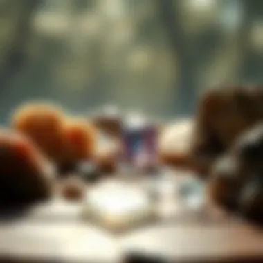 An artistic representation of minerals in cultural artifacts, illustrating their significance.