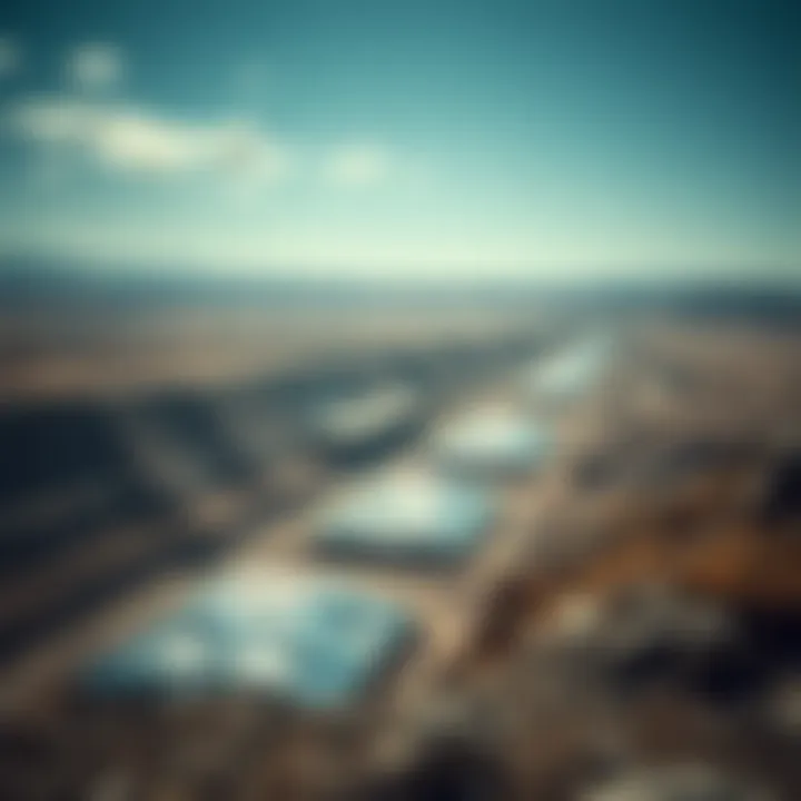 Diamond Mining Landscape An overview of a diamond mine showcasing the extraction site amidst the landscape.