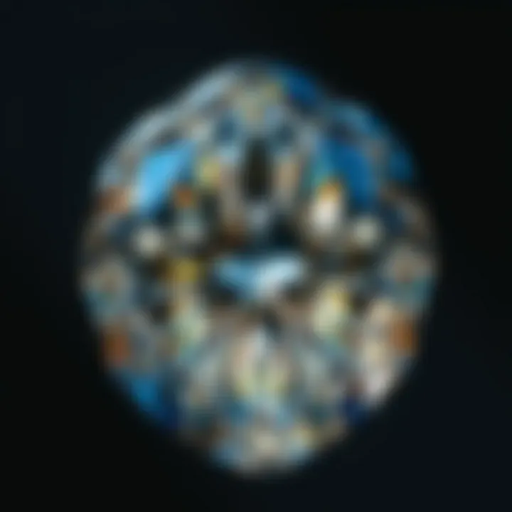 Ethical Sourcing in the Diamond Industry Visual depiction of ethical sourcing and sustainable practices in the diamond industry.