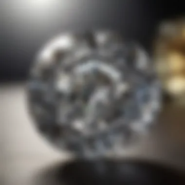 Brilliance of Natural Moissanite Natural moissanite crystal sample showcasing its brilliance