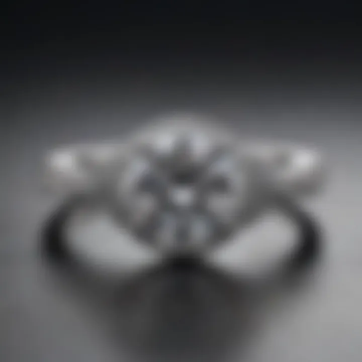 Round-cut diamond ring set in a classic band