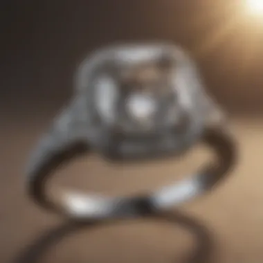 Vintage-inspired diamond ring showcasing intricate details