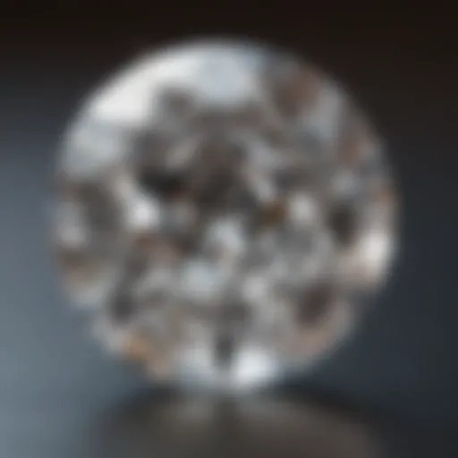 A detailed close-up of a diamond showcasing its cut and clarity