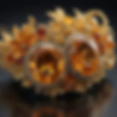 Cultural Interpretations of Topaz and Citrine An artistic representation of the cultural significance of November birthstones.