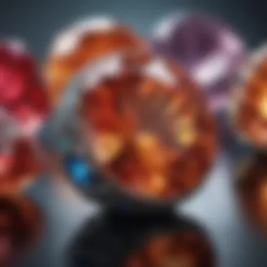 Detailed close-up of the gemstone's unique properties