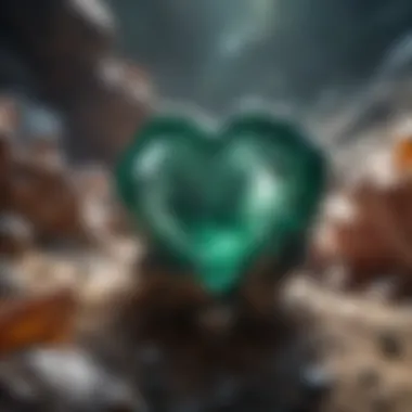 A Glimpse into the Heart of an Emerald Mine Breathtaking emerald mine showcasing rich geological layers