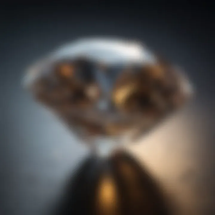 A close-up of a sparkling diamond reflecting light beautifully.