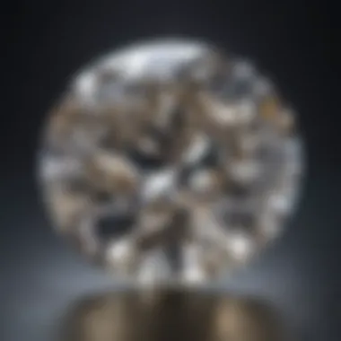 Close-up of a diamond highlighting its brilliant cut