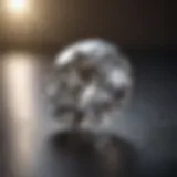 Close-up of a sparkling lab-grown diamond showcasing its clarity