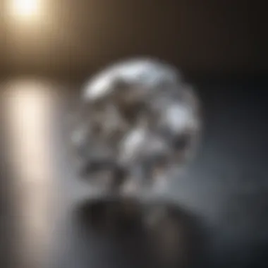 Showcasing Clarity: Lab-Grown Diamond Close-up of a sparkling lab-grown diamond showcasing its clarity