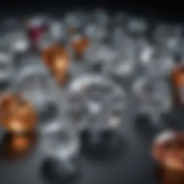 Diverse Settings: Lab-Grown Diamonds An elegant display of various lab-grown diamonds in different settings