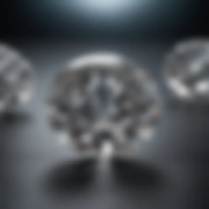 A comparison chart illustrating the value factors of lab-grown diamonds