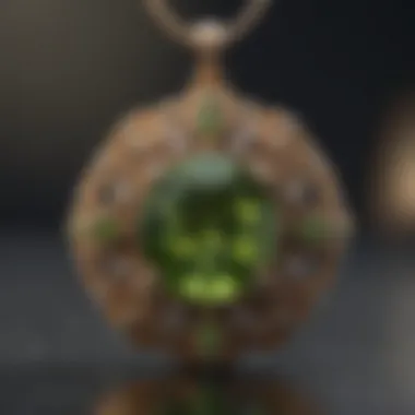 Elegant jewelry piece featuring a stunning peridot stone