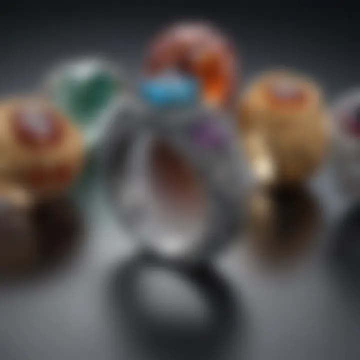 A collection of various styles and materials of rings suitable for small fingers.