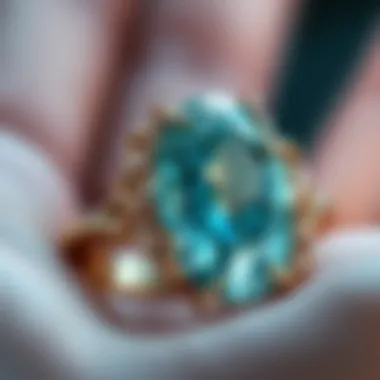 Exquisite Craftsmanship in Jewelry Close-up of a ring showcasing its detailed craftsmanship