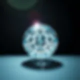 A radiant round brilliant diamond showcasing its brilliance