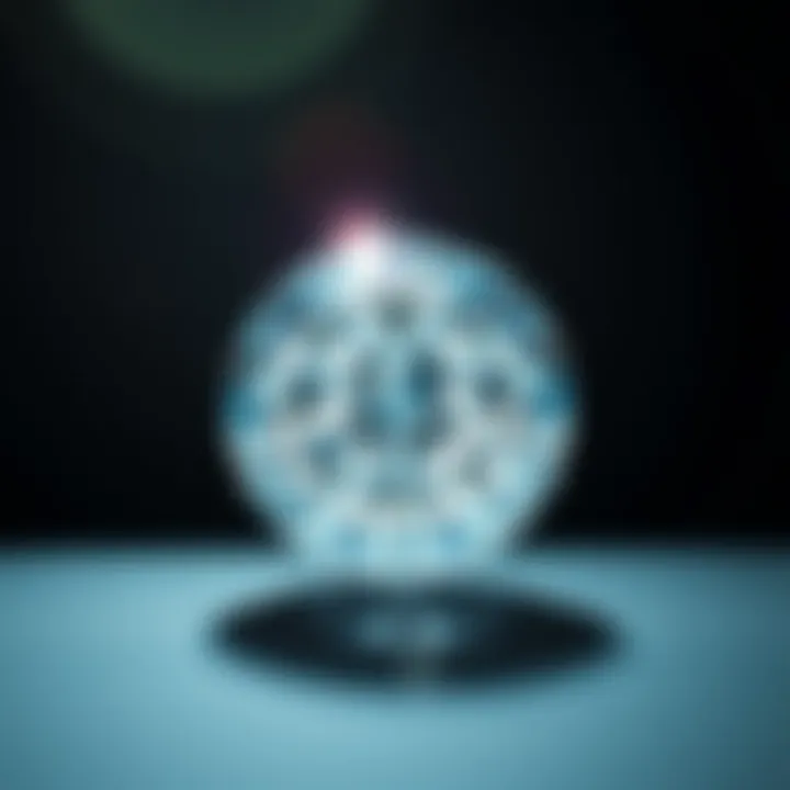 A radiant round brilliant diamond showcasing its brilliance