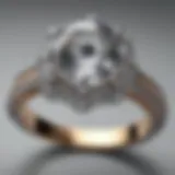 Elegant round solitaire setting featuring a diamond centerpiece