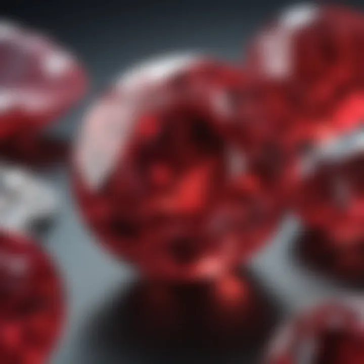 A close-up view of a vibrant ruby showcasing its rich color and clarity.