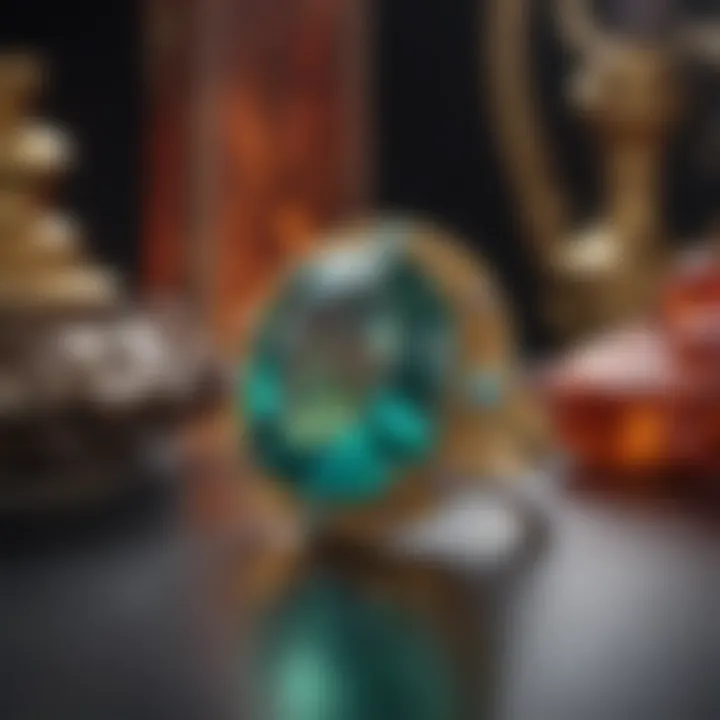 A historical overview of the Taurus birthstone with cultural artifacts in the background