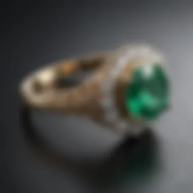 Elegant emerald ring showcasing brilliance