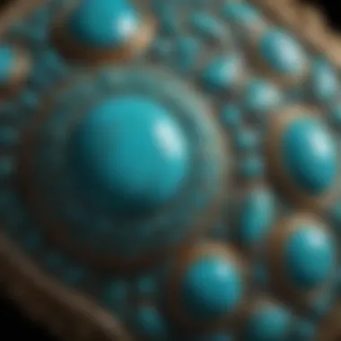 A vibrant piece of turquoise highlighting its intricate matrix patterns.