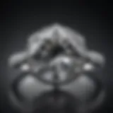 Close-up of a half carat diamond ring showcasing its brilliance