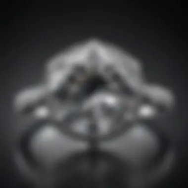 Close-up of a half carat diamond ring showcasing its brilliance