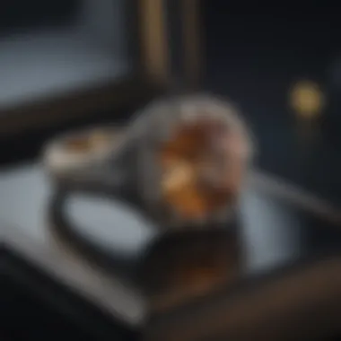 Half carat ring presented in an elegant jewelry box